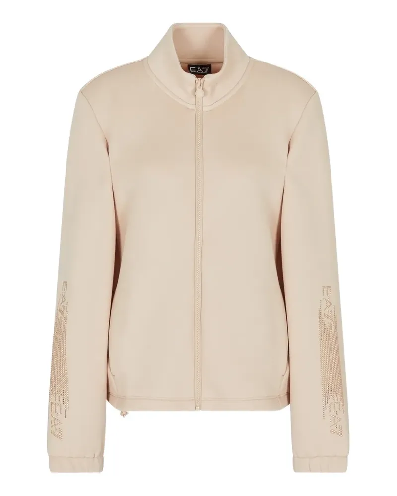EA7 Pullover mit Reißverschlussdetail - Nude Nude