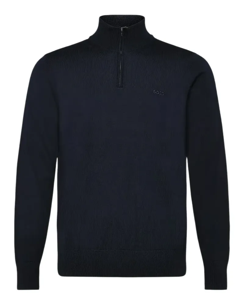 HUGO BOSS quarter-zip sweater - Blau Blau
