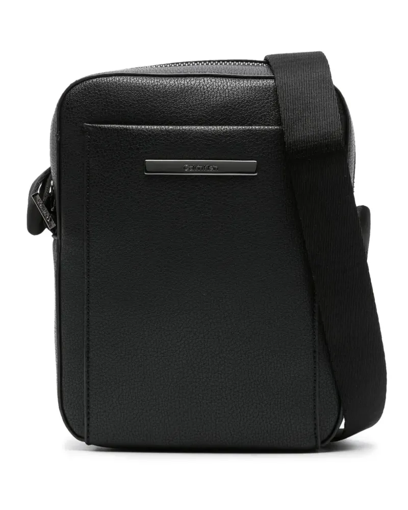 Calvin Klein Kuriertasche mit Logo-Schild - Schwarz Schwarz