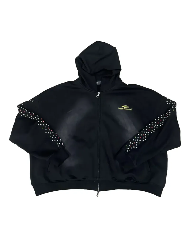 STADIUM GOODS Kapuzenjacke mit Kristallen - Schwarz Schwarz