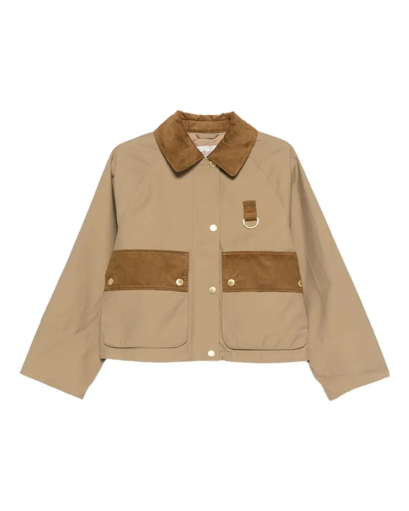 Barbour Jacke mit Cordkragen - Braun Braun