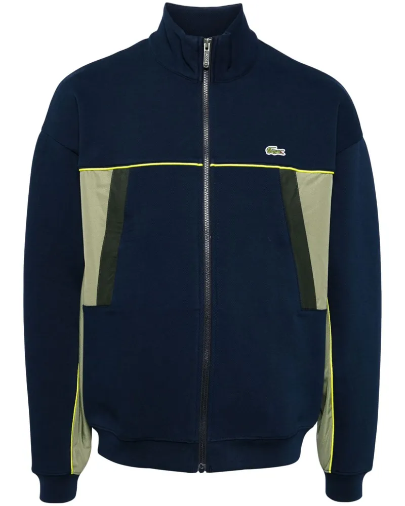 Lacoste Piqué-Jacke mit Logo-Patch Blau