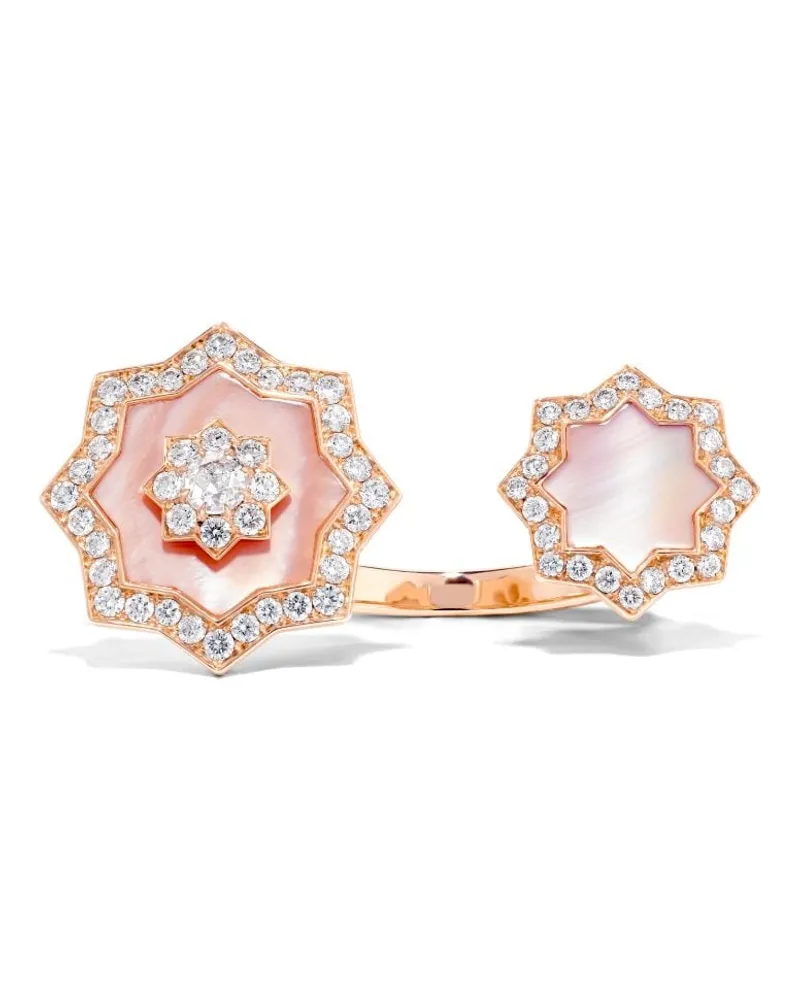 David Morris 18kt Rotgoldring Rosa