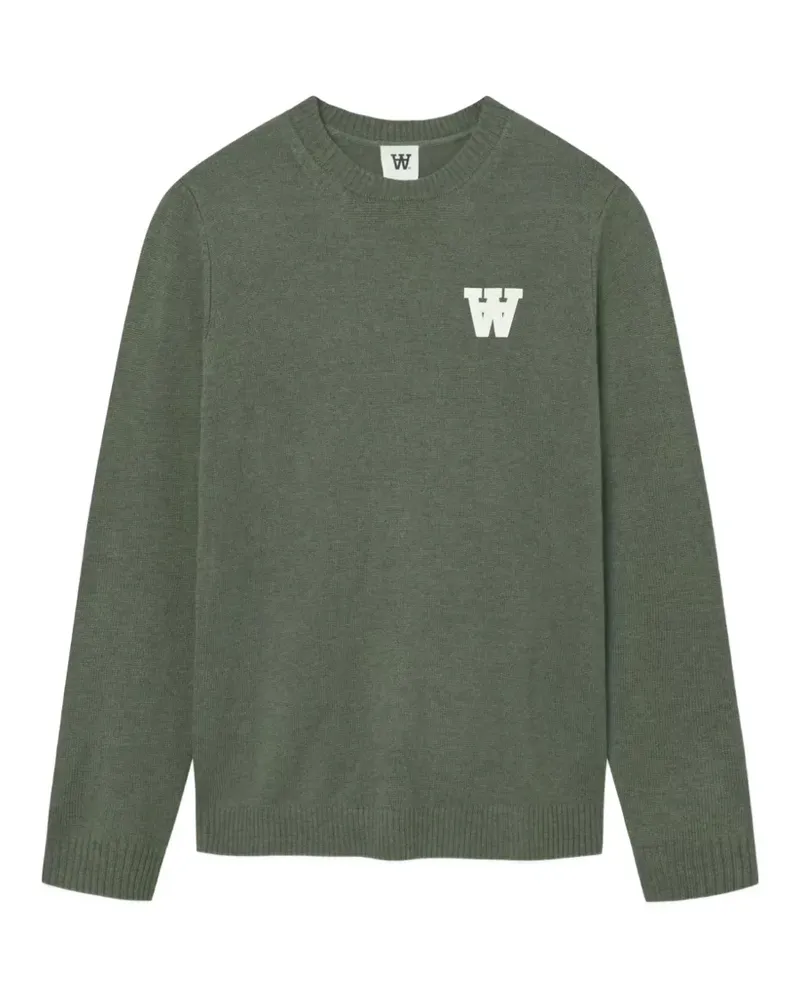 Wood Wood WWTay Pullover mit Logo-Patch - Grün Grün