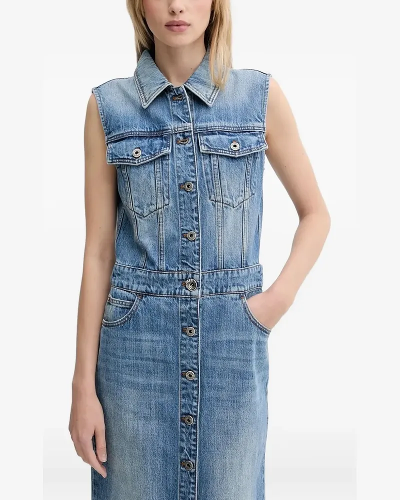 Miss Sixty Denimkleid mit Knöpfen - Blau Blau