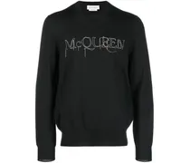 Pullover mit Logo-Stickerei - Schwarz