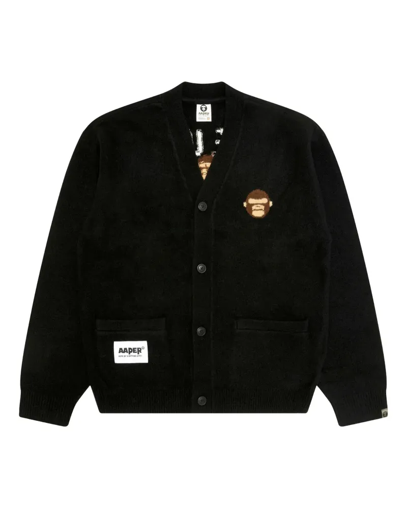 BAPE slip-pocket cardigan - Schwarz Schwarz
