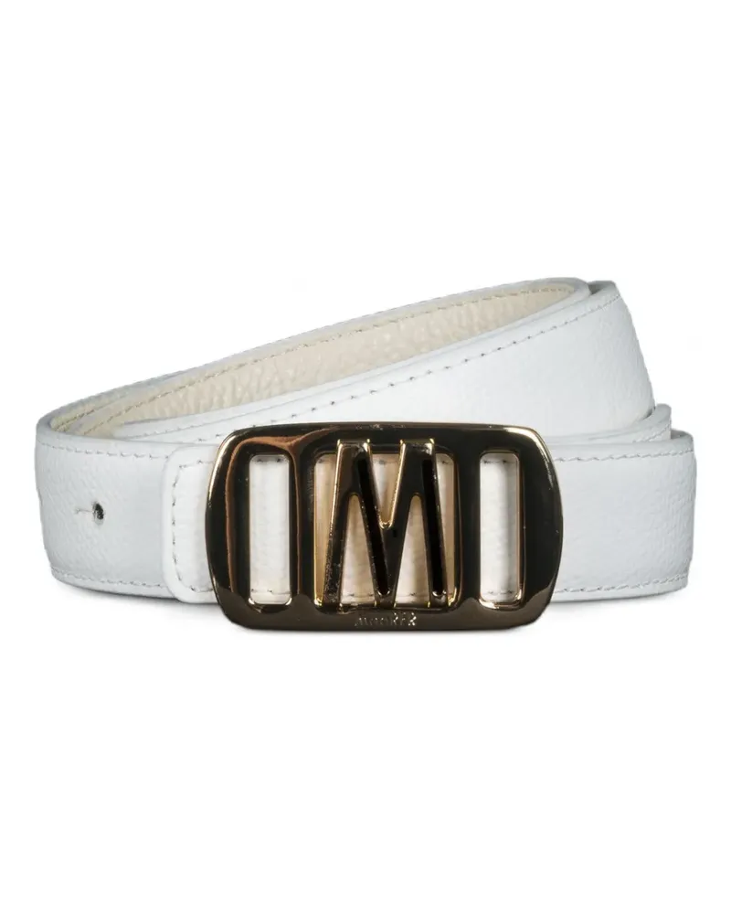 MOORER Hepsie reversible two-tone leather belt - Weiß Weiß