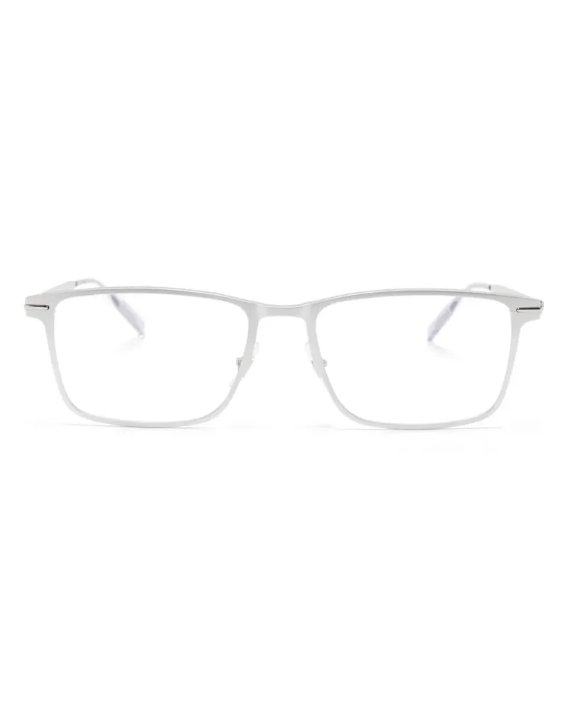 Montblanc Brille mit eckigem Gestell - Silber Silber