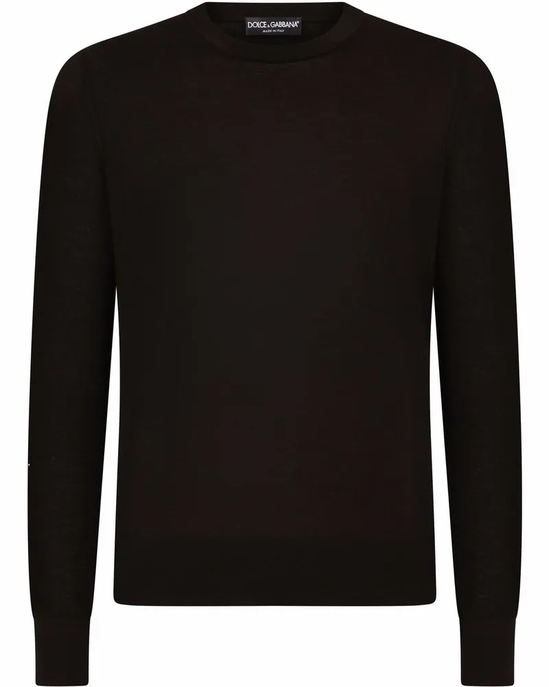 Dolce & Gabbana Klassischer Kaschmirpullover Schwarz