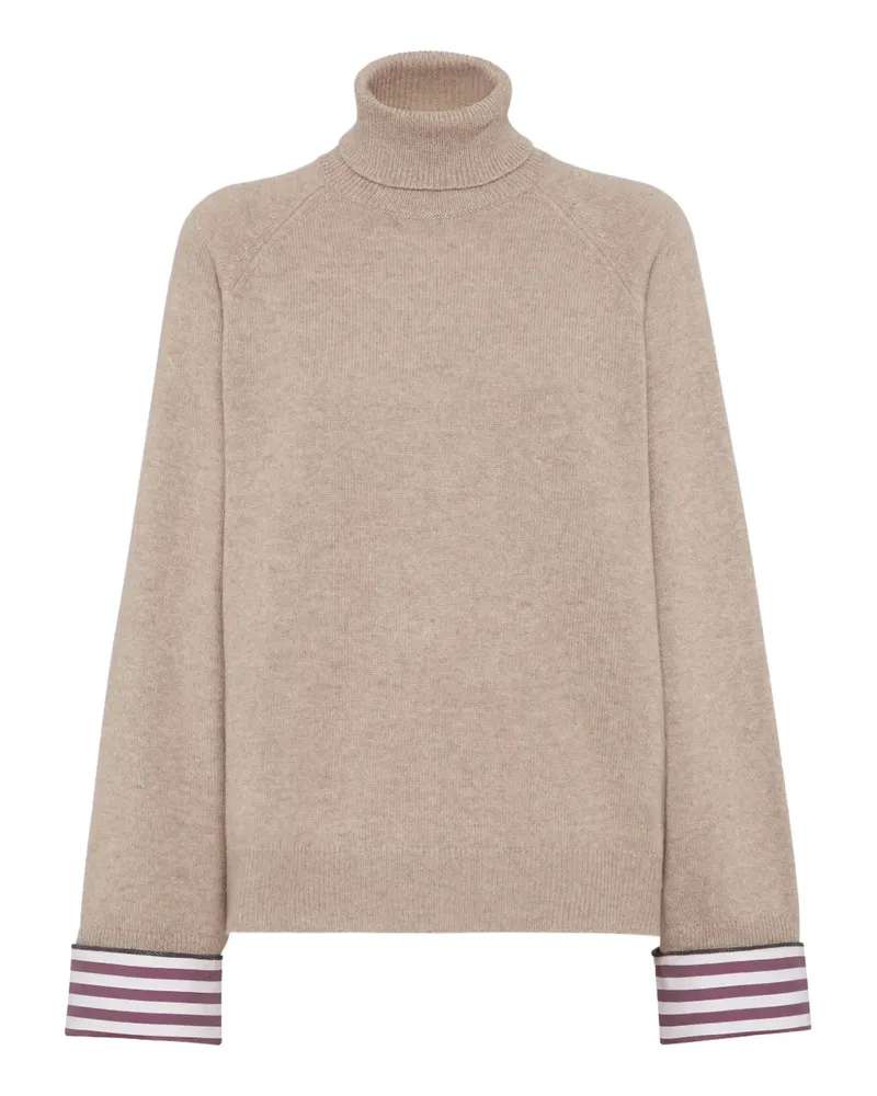 Brunello Cucinelli Klassischer Kaschmirpullover - Nude Nude