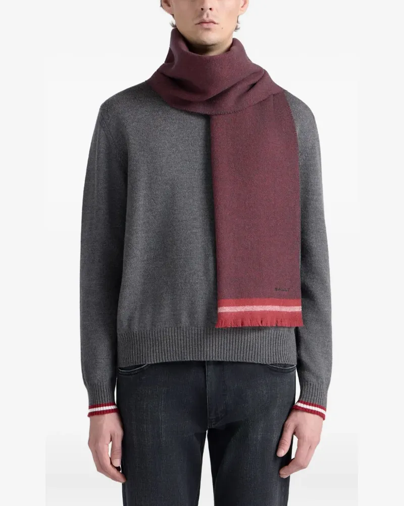 Bally two-tone ribbon scarf - Rot Rot