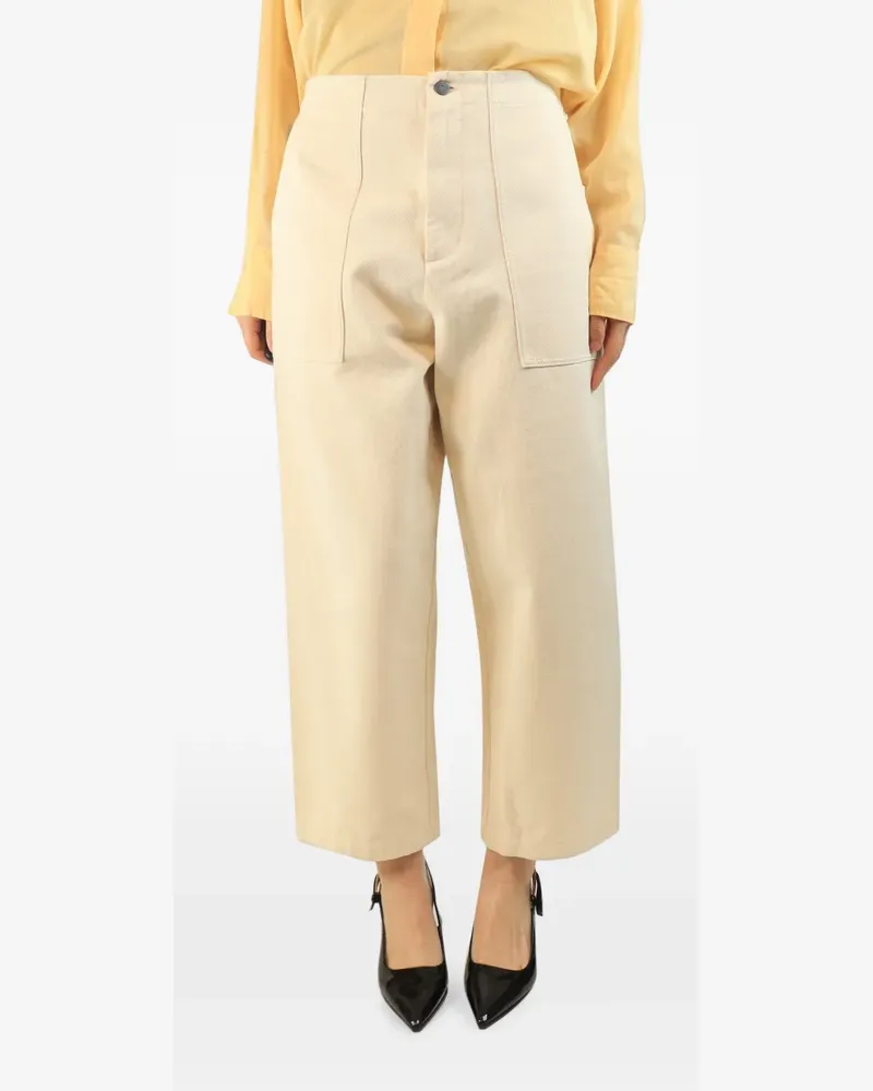 MASSCOB wide-leg patch-pockets jeans - Nude Nude