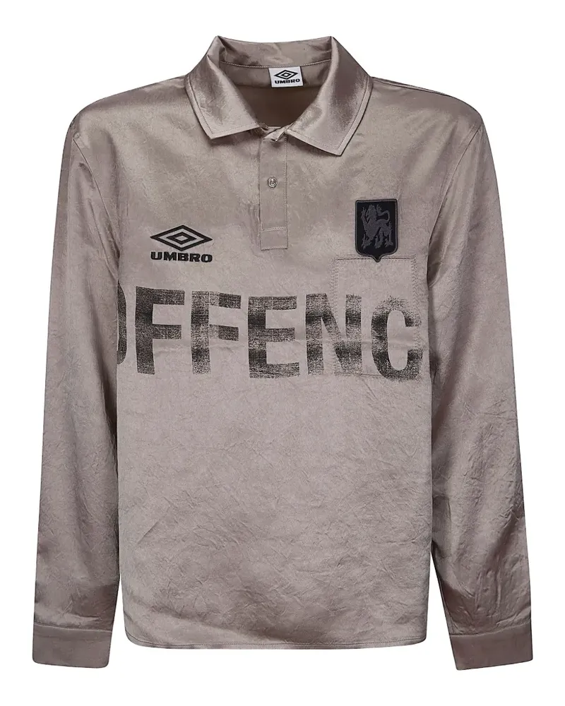 Umbro x Slam Jam Poloshirt aus Satin - Grau Grau