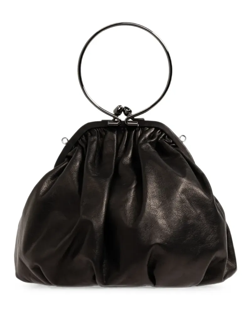 Yohji Yamamoto Mini-Tasche mit Kugelverschluss - Schwarz Schwarz