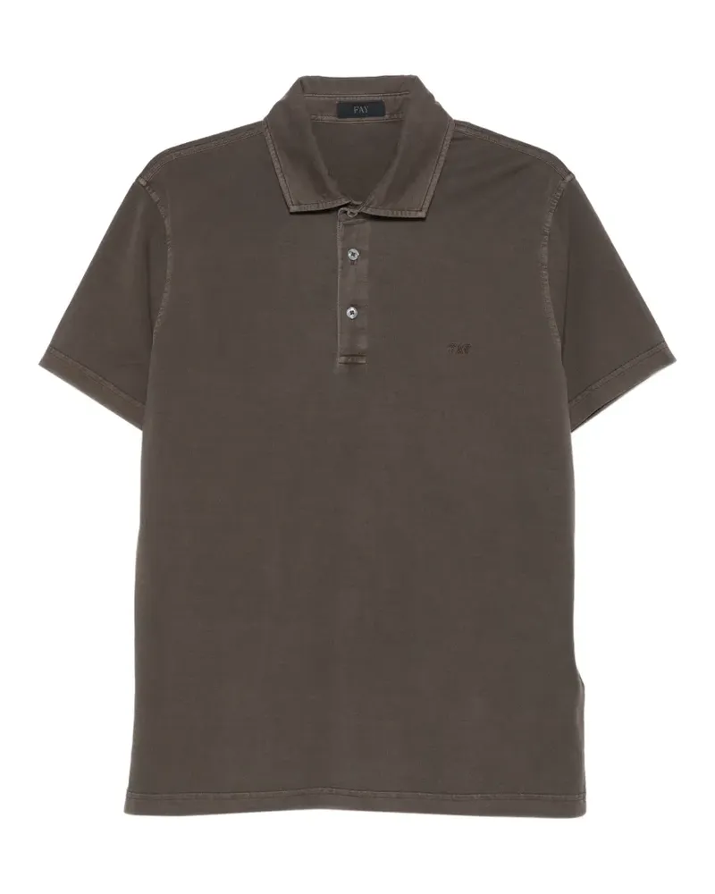 Fay Poloshirt mit Knopfleiste - Braun Braun