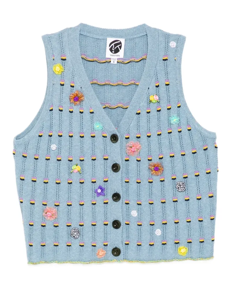YANYAN KNITS Dotty Cardigan - Blau Blau