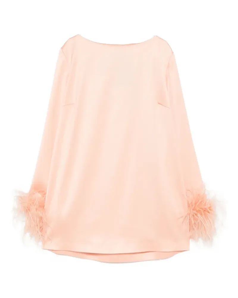 Twin-Set feather-trim top - Rosa Rosa