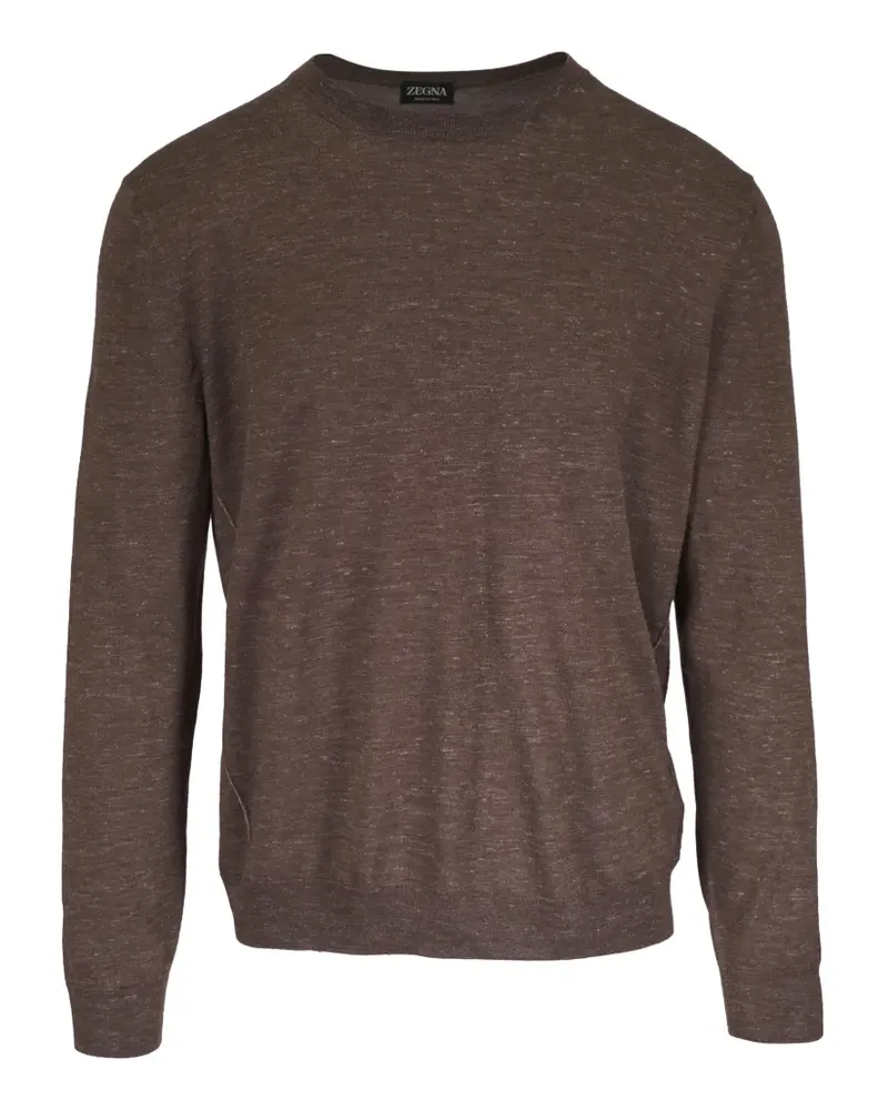 Ermenegildo Zegna crew-neck cashmere sweater - Braun Braun