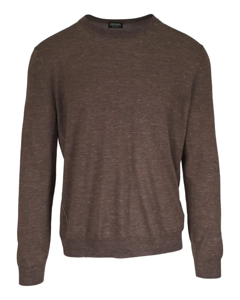 Ermenegildo Zegna crew-neck cashmere sweater - Braun Braun