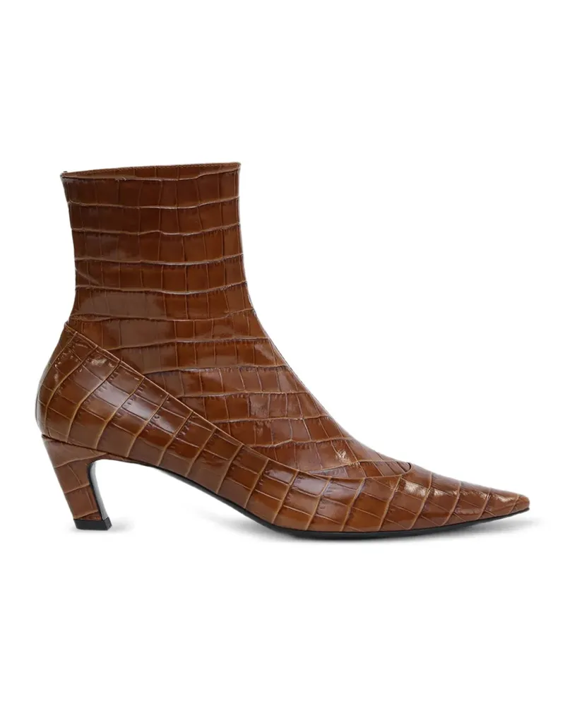 Christopher Esber Corte Stiefeletten mit Kroko-Effekt - Braun Braun