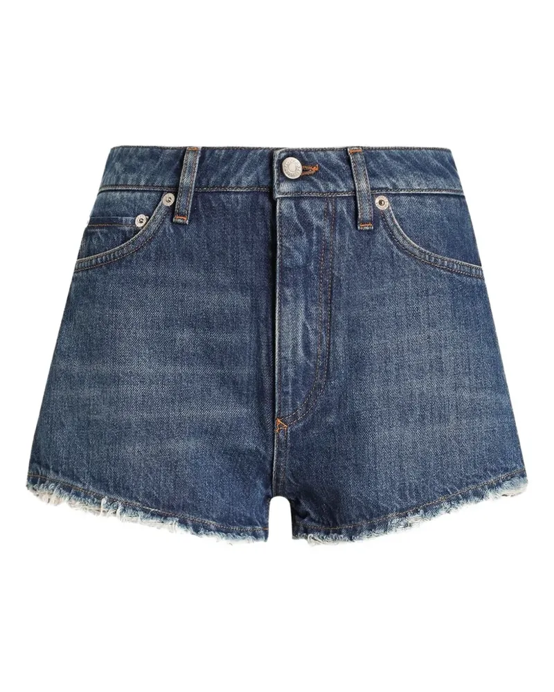 Dolce & Gabbana Ausgefranste Jeans-Shorts - Blau Blau