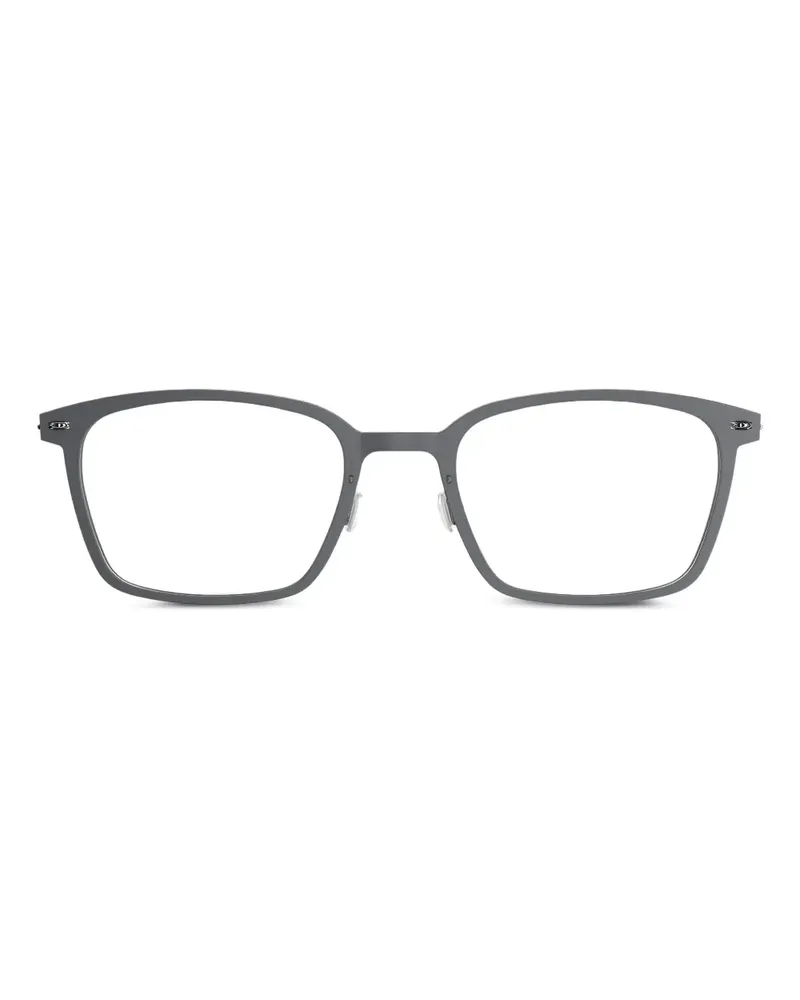 Lindberg Eckige Brille aus Titan - Grau Grau