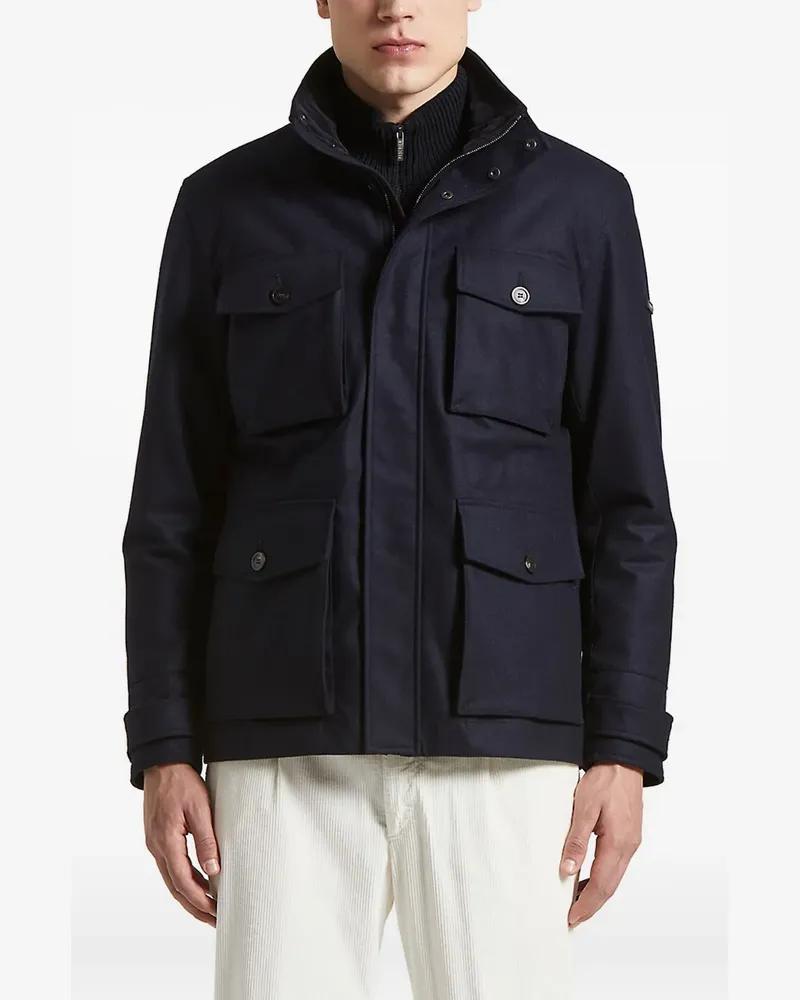 Peserico Jacke mit Klappentasche - Blau Blau