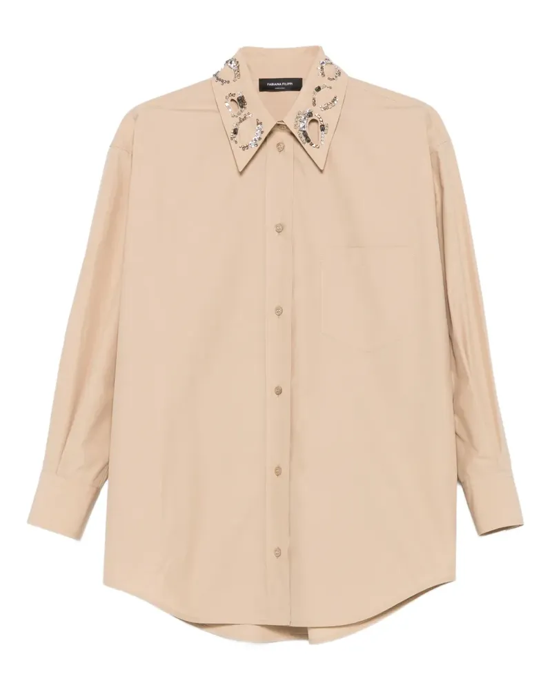 Fabiana Filippi embellished-collar shirt - Nude Nude