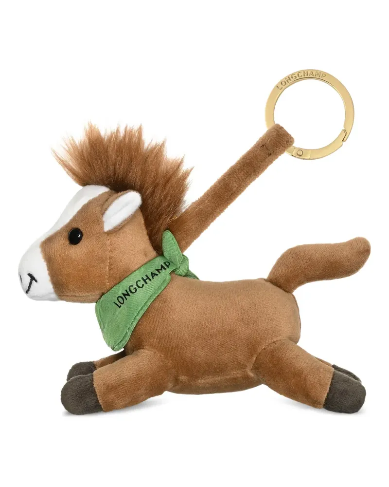Longchamp horse-motif keyring - Gold Gold
