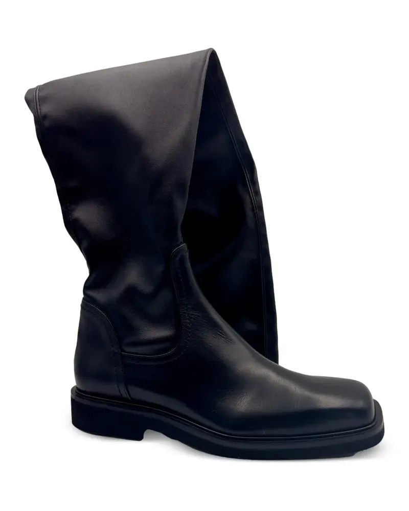 Guglielmo Rotta Overknee-Stiefel mit eckiger Kappe - Schwarz Schwarz