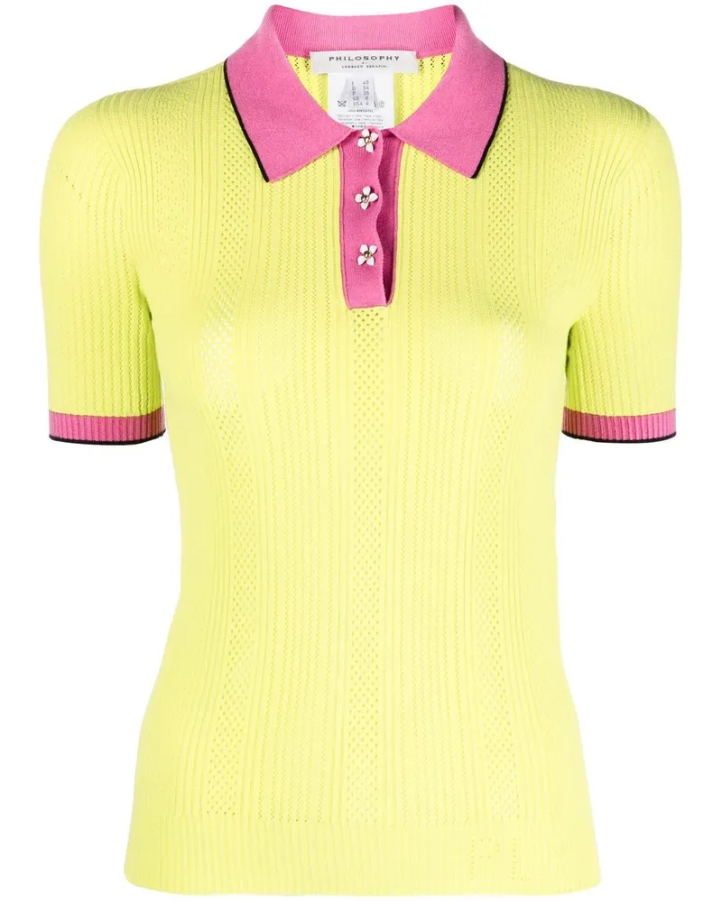 Philosophy Di Lorenzo Serafini Gestricktes Poloshirt - Grün Grün