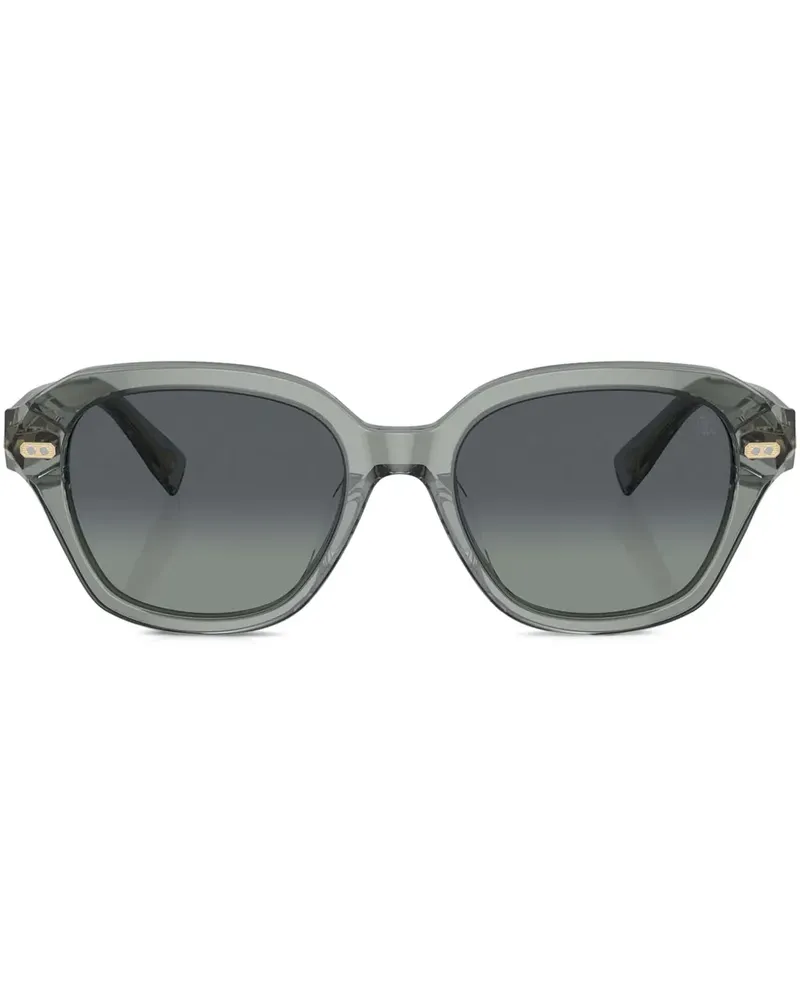 Brunello Cucinelli Sonnenbrille mit eckigem Gestell - Grau Grau