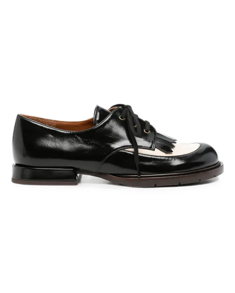 Chie Mihara Derby-Schnürschuhe mit Fransen - Schwarz Schwarz