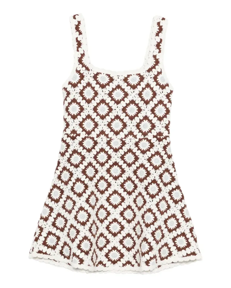 Maje Gemustertes Minikleid - Braun Braun