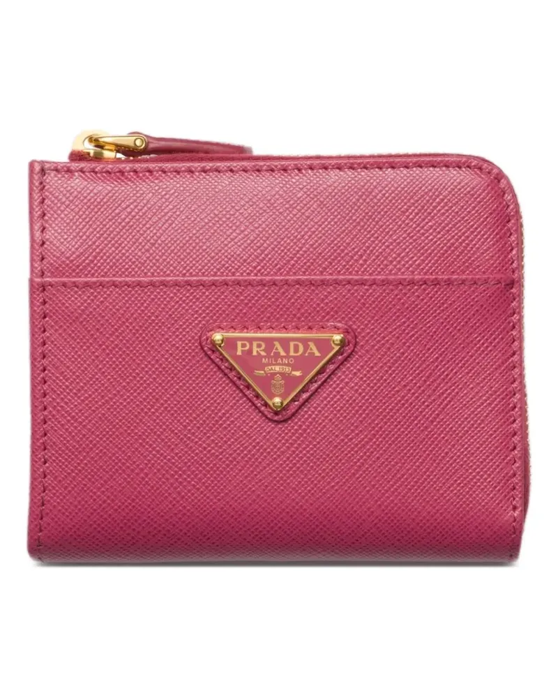 Prada Kleines Portemonnaie mit Triangel-Logo - Rosa Rosa