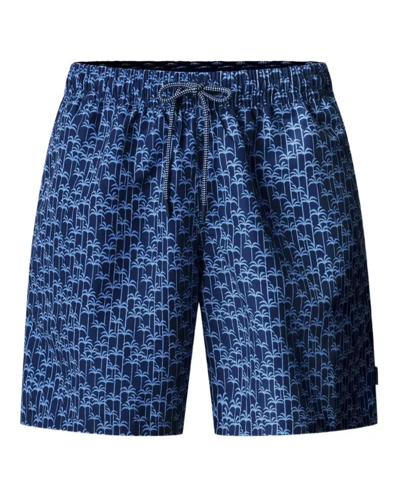 Hackett Badeshorts mit Palmen-Print - Blau Blau