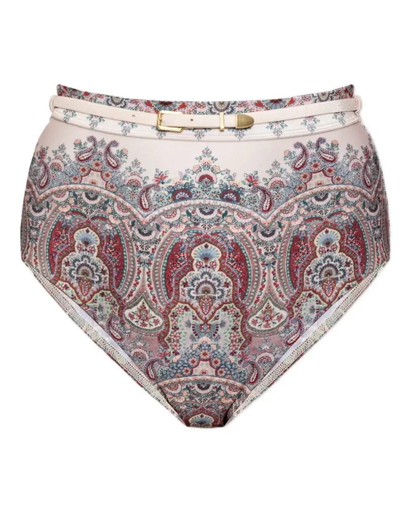 Zimmermann Fairlight high waist bikini pants - Nude Nude