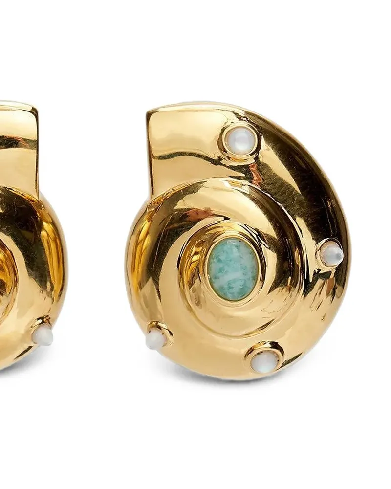 Lizzie Fortunato Nautilus stud earrings - Gold Gold