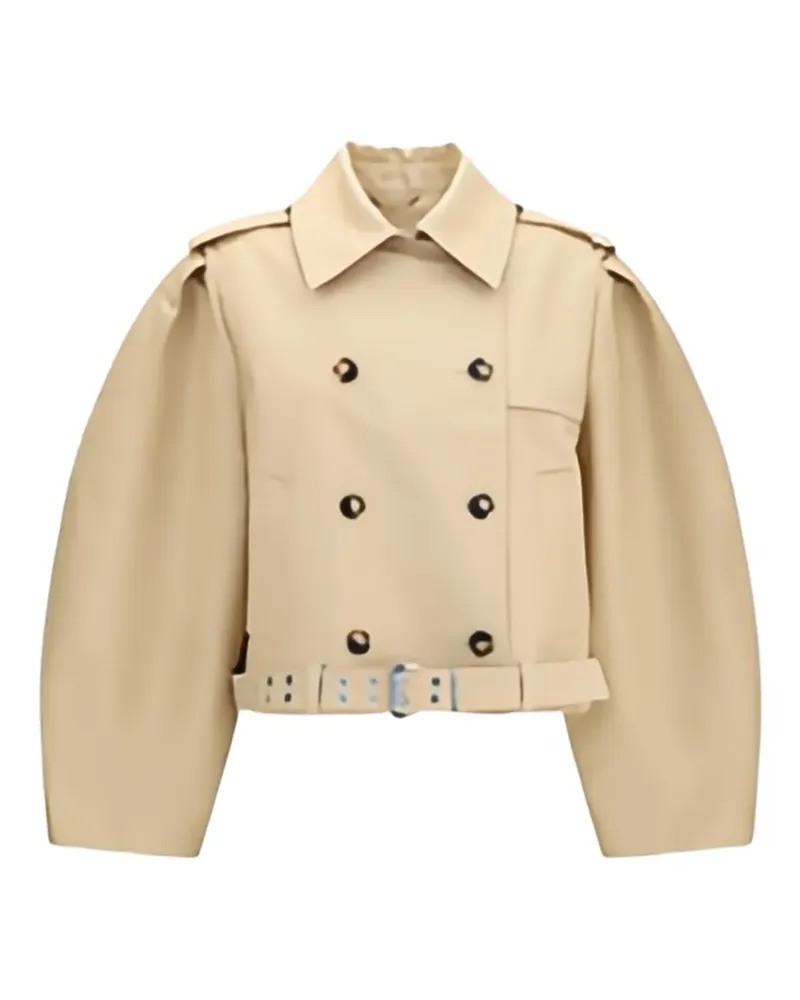 Ganni Doppelreihige Jacke - Nude Nude