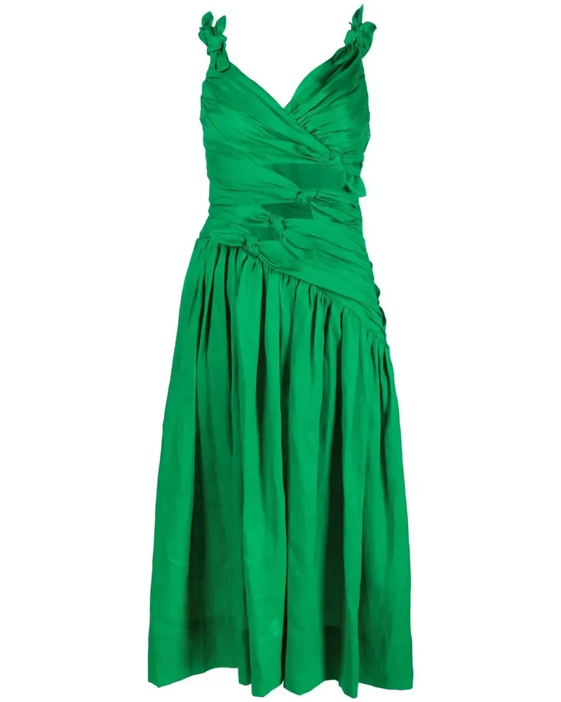 Zimmermann Tiggy Midikleid mit Schleife - Grün Grün