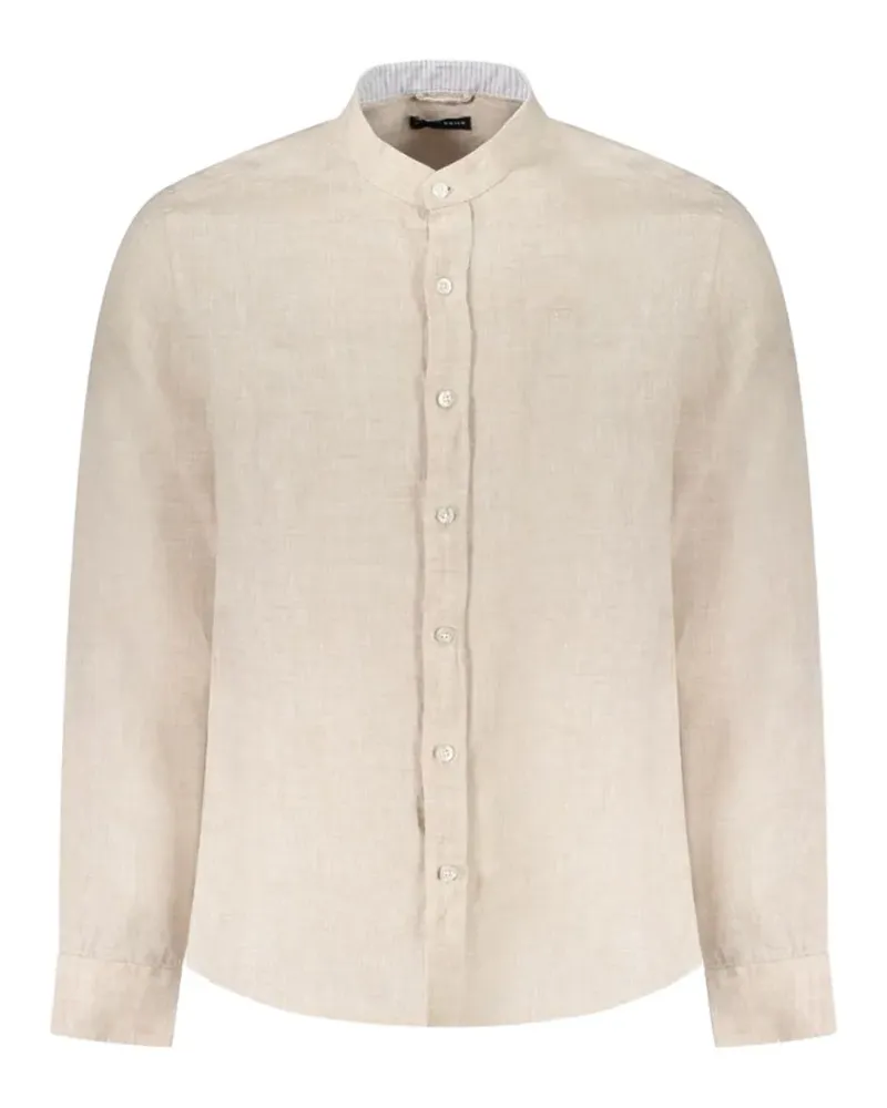 North Sails mandarin-collar linen shirt - Nude Nude