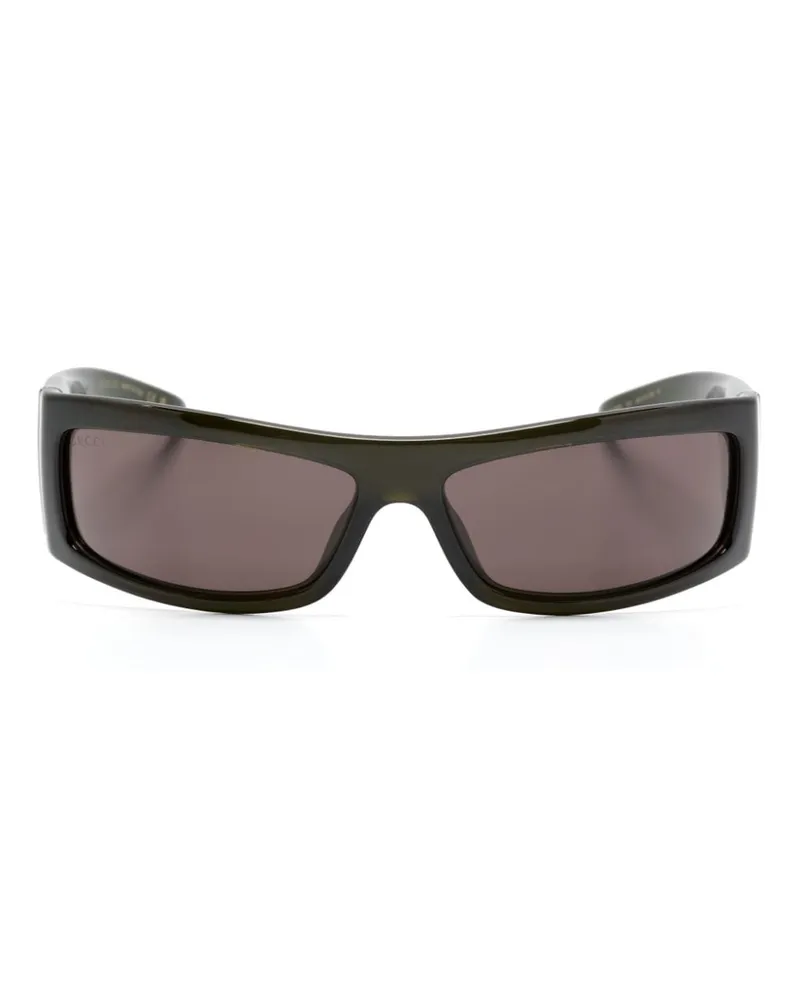 Gucci Sonnenbrille mit eckigem Gestell - Braun Braun