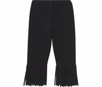 Strukturierte Radlerhose mit Fransen - Schwarz