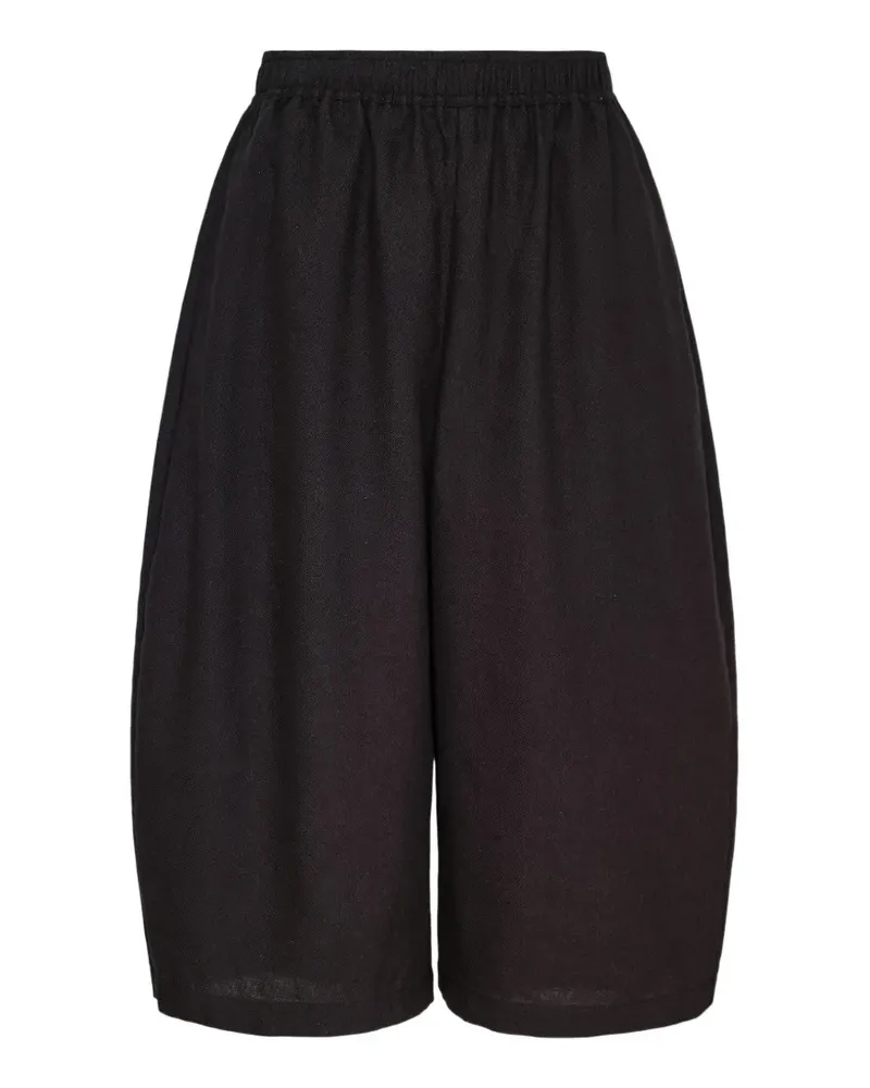 Renli Su embroidered wide-leg trousers - Schwarz Schwarz