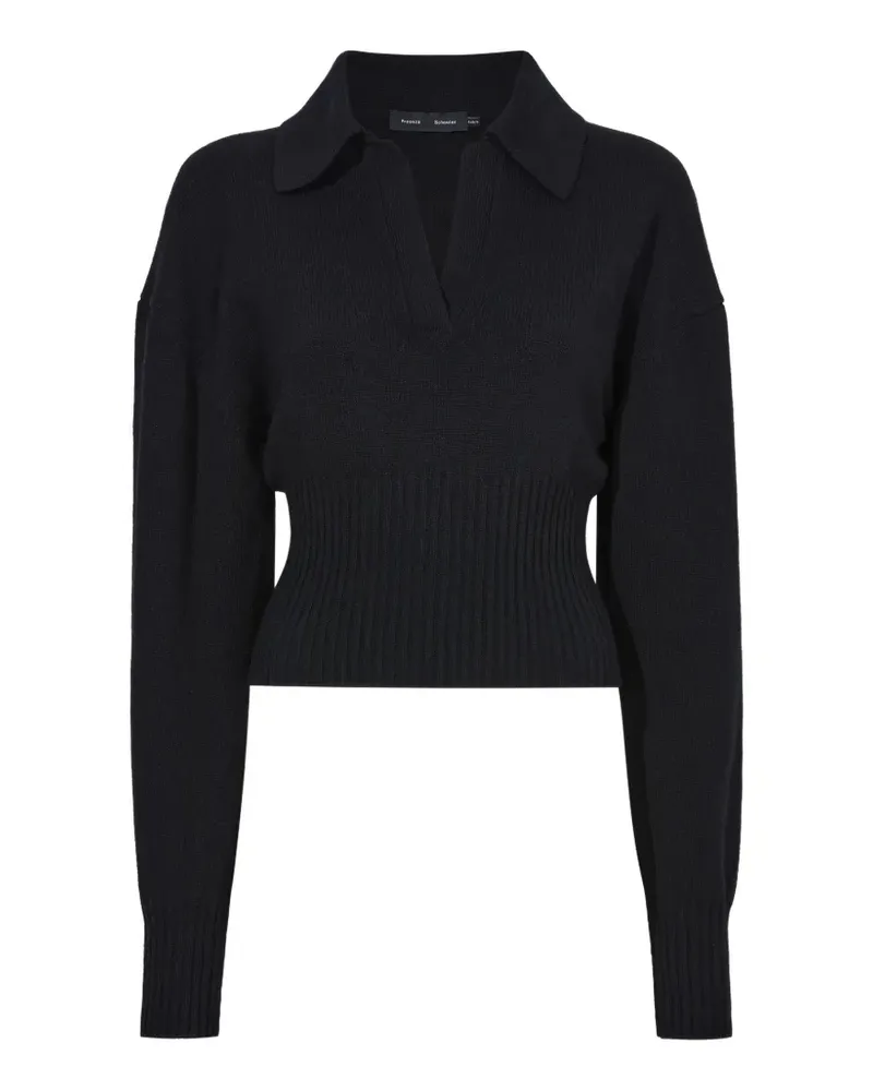 Proenza Schouler Kaschmirpullover mit V-Ausschnitt - Schwarz Schwarz