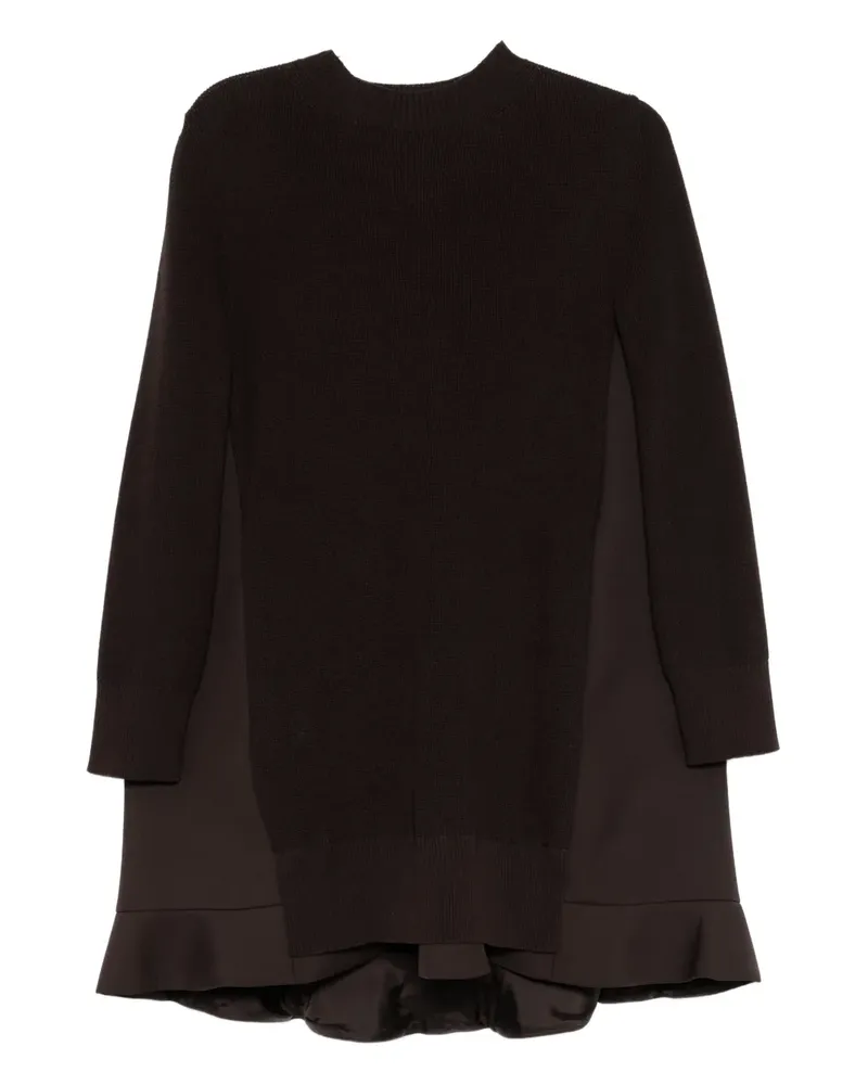 Sacai Suiting Kleid - Braun Braun