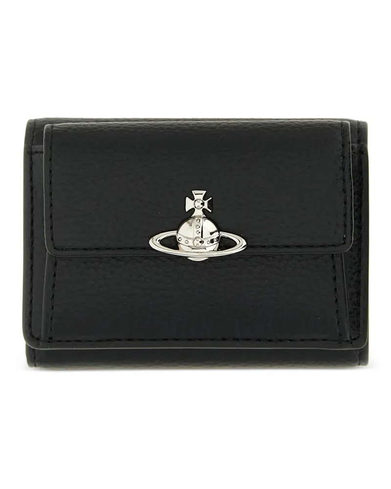 Vivienne Westwood small Orb logo wallet - Schwarz Schwarz