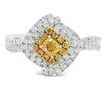 HYT Jewelry 18kt Fancy Intense Gelbgold- und Platinring Silber