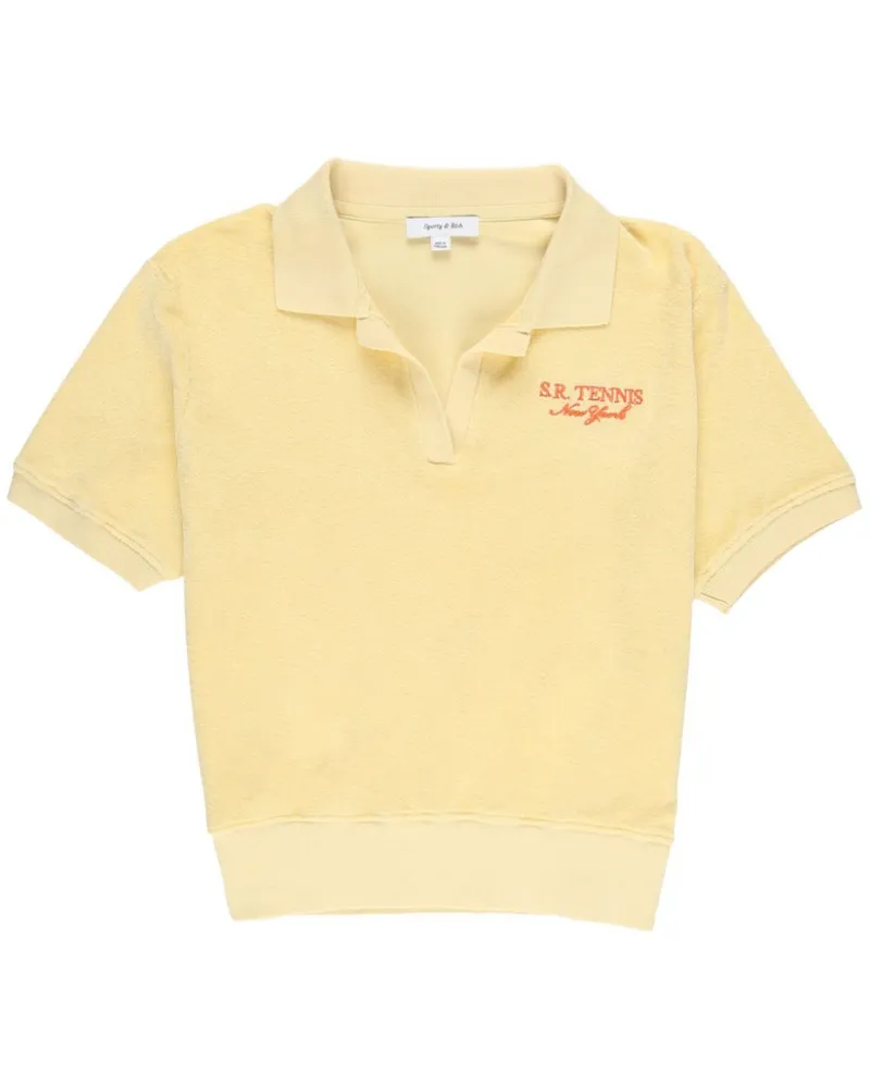 SPORTY & RICH SR Tennis Poloshirt - Gelb Gelb